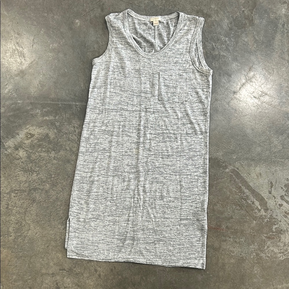 Gray Sleeveless Knit Dress
